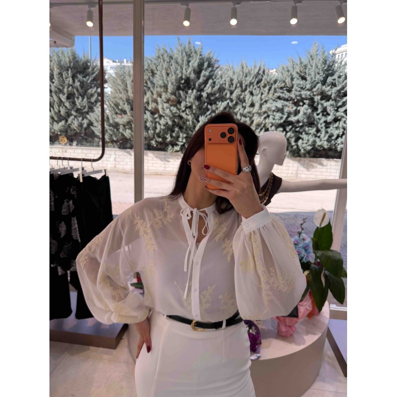 SAATEN NAKIŞLI GÖMLEK