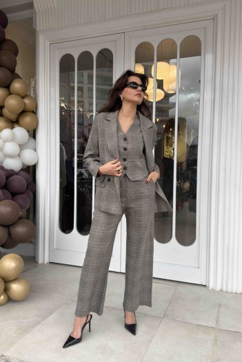 NOX TASARIM YELEKLİ TAŞLI TAKIM