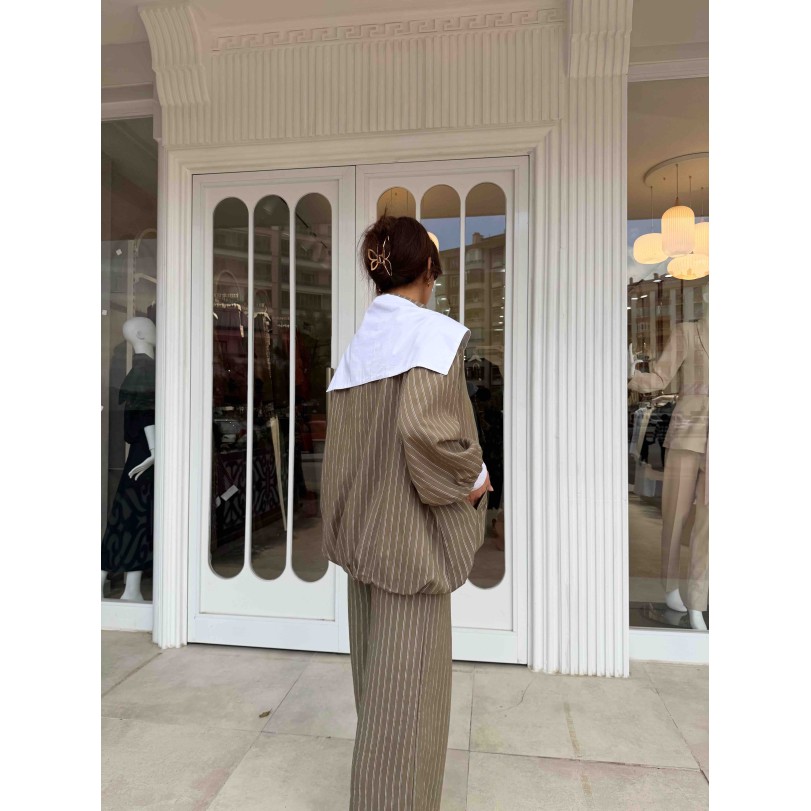 KEIVA ÇİZGİLİ MODERN TAKIM