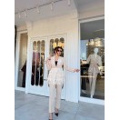 MOON ÇİÇEK BROŞLU İKİLİ TAKIM