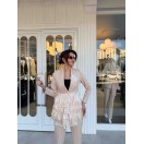 MOON ÇİÇEK BROŞLU İKİLİ TAKIM